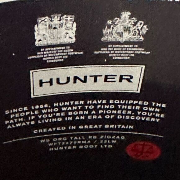 Hunter Rain Boots Rowing Blazers X Hunter Zig Zag Ultra Tall Knee High Chevron - Picture 8 of 13